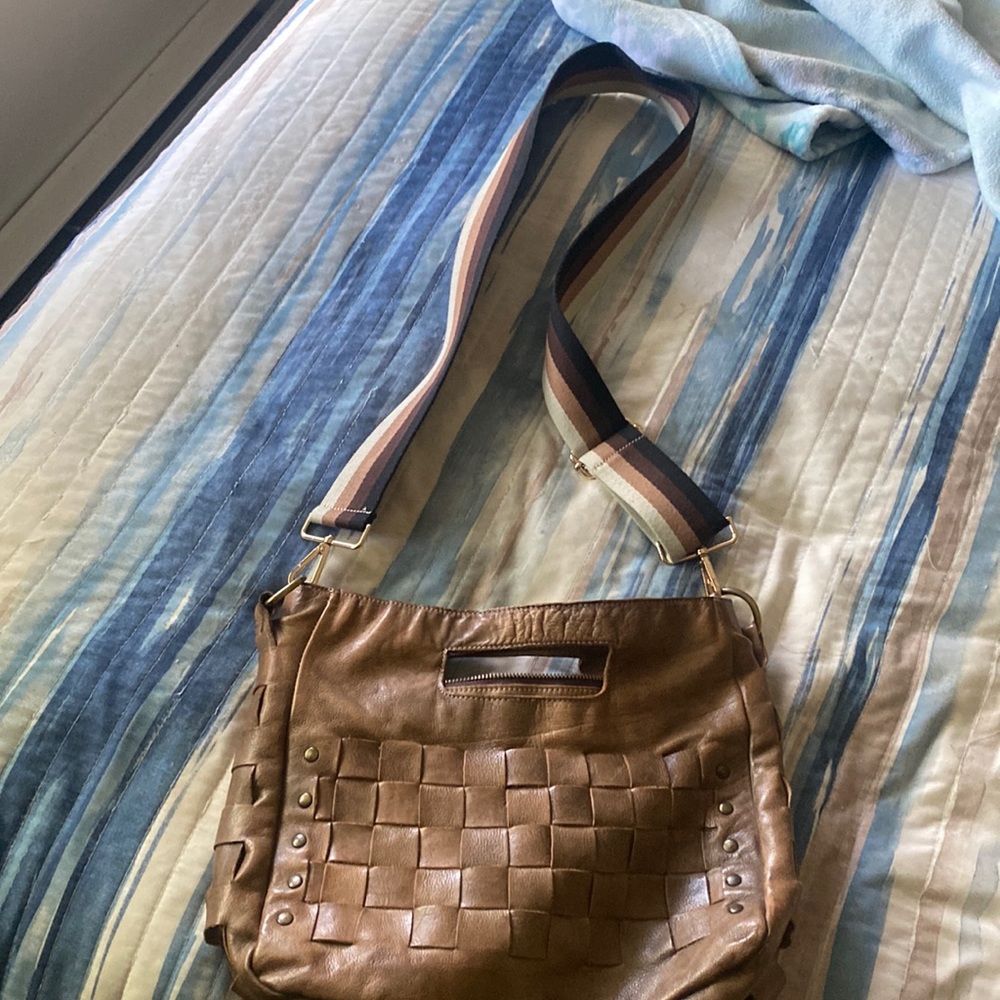 Bed Stu taupe leather purse
